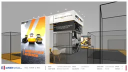 40x40 Island booth design by Exhibit-Rentals